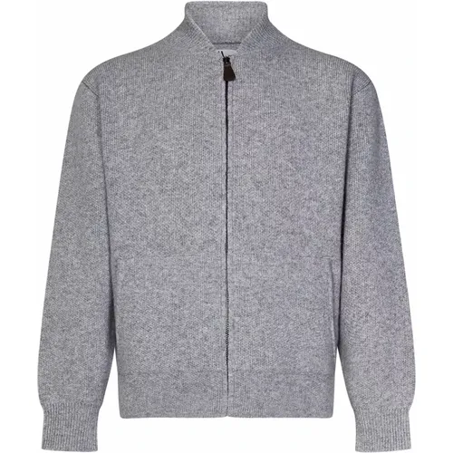 Grey Wool Bomber Jacket , male, Sizes: M, XL, 2XL, L - Doppiaa - Modalova