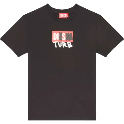 T-Shirt Tdiegosb10 Schwarzes T-Shirt - Diesel - Modalova