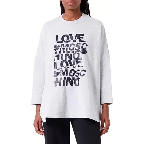 Cotton Sweater, Classic Style , female, Sizes: M, S, L - Love Moschino - Modalova