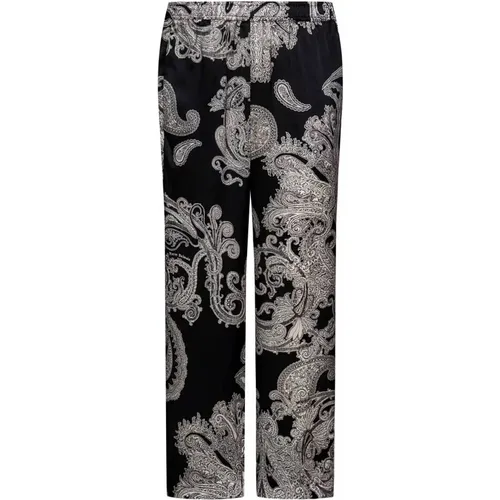 Silk Paisley Print Trousers , male, Sizes: M - Balmain - Modalova