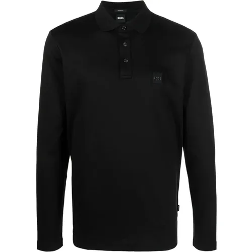 Long Sleeve Jersey Polo in , male, Sizes: S, XL - Hugo Boss - Modalova