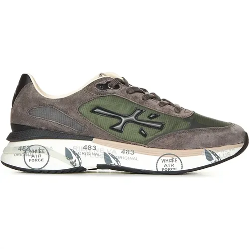 Grey Low-Top Sneakers Military Green Suede , male, Sizes: 11 UK, 9 UK, 10 UK, 7 UK, 8 UK - Premiata - Modalova