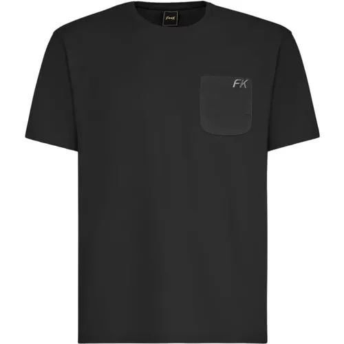 T-Shirt MIT Tasche , Herren, Größe: L - F**k - Modalova
