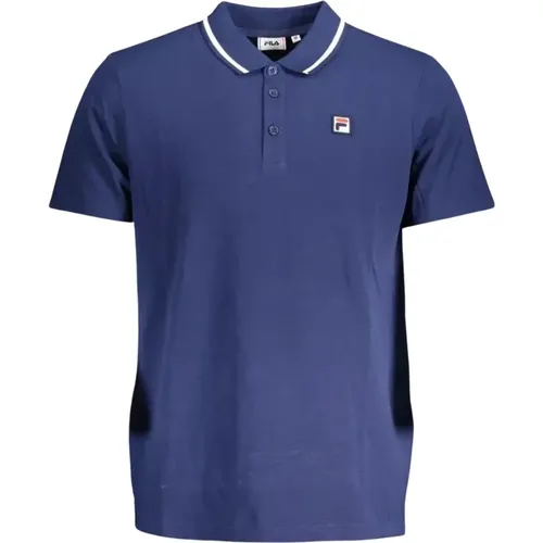 Cotton Polo Shirt with Contrasting Details , male, Sizes: L, S, XL, 2XL, M - Fila - Modalova