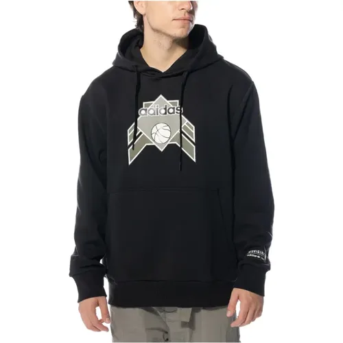 Basketball Hoodie , Herren, Größe: M - Adidas - Modalova