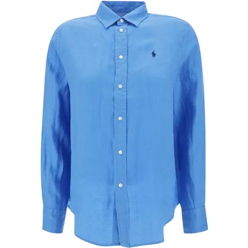 Linen Button Front Shirts , female, Sizes: XL, L - Polo Ralph Lauren - Modalova