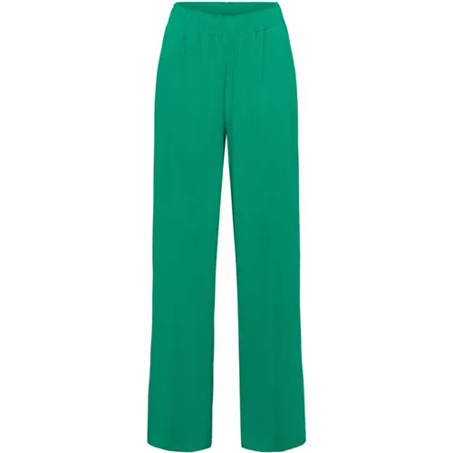 Weite Grüne Hose,Weite Bein Polyester Hose Julie,Weite Bein Kobalt Hose - &Co Woman - Modalova