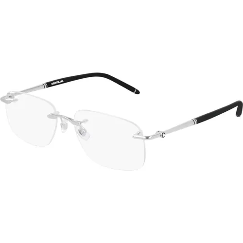 Stilvolle Brille Mb0071O Schwarz,Glasses - Montblanc - Modalova