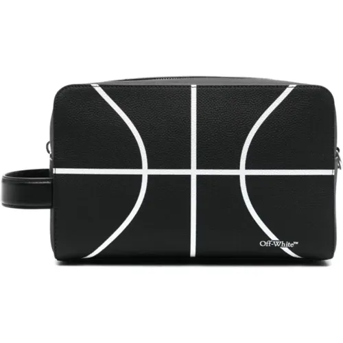 Basketball Line Wash Bag , male, Sizes: ONE SIZE - Off White - Modalova