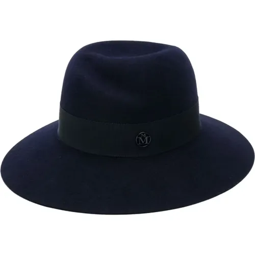 Wool Fedora Hat with Grosgrain Ribbon , female, Sizes: S, M - Maison Michel - Modalova