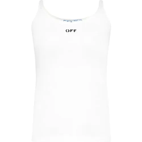 Off , Sleeveless Top , female, Sizes: S, XS, M, 2XS - Off White - Modalova