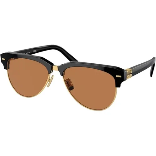 Stylish Sunglasses Brown Lenses Frame , unisex, Sizes: 57 MM - Miu Miu - Modalova