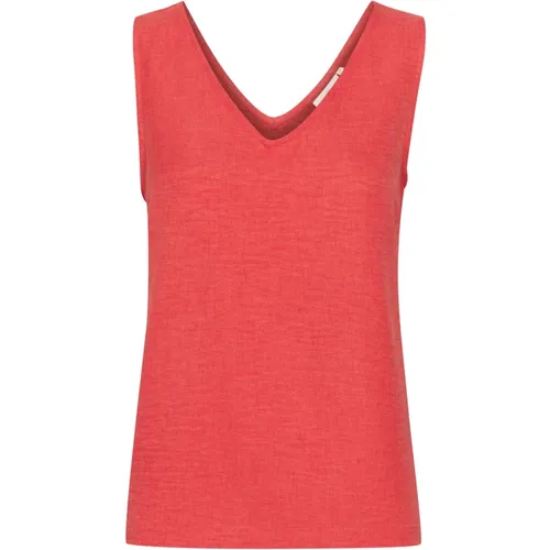 Sleeveless Tank Top Blouse Cayenne , female, Sizes: M, XL, S, 3XL, 2XL, L - Kaffe - Modalova