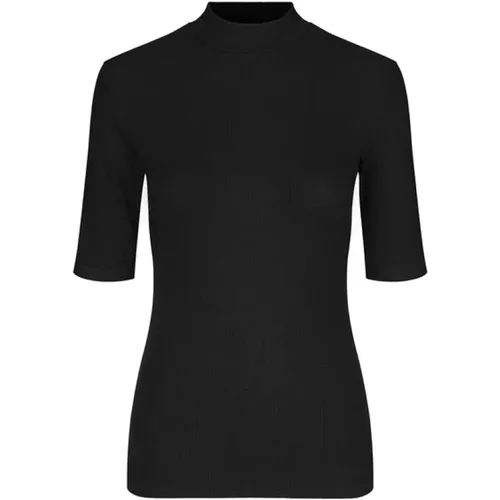 Geripptes Krown T-Shirt , Damen, Größe: L - Modström - Modalova