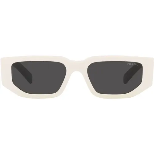 Rectangular Sunglasses with Frame and Dark Grey Lenses , unisex, Sizes: 54 MM - Prada - Modalova