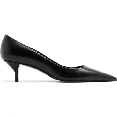 Schwarzer Kitten Heel Pump , Damen, Größe: 37 1/2 EU - Stuart Weitzman - Modalova