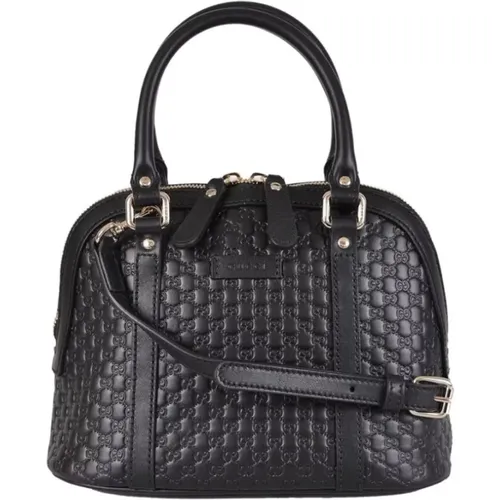 Embossed Leather Shoulder Bag , female, Sizes: ONE SIZE - Gucci - Modalova