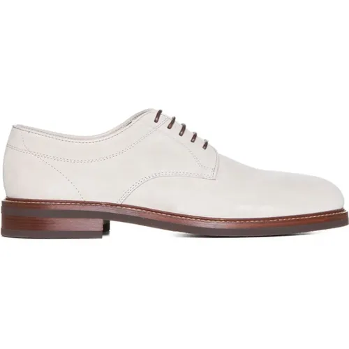 Suede Derby Flat Shoes , male, Sizes: 12 UK, 8 UK, 11 UK - BRUNELLO CUCINELLI - Modalova