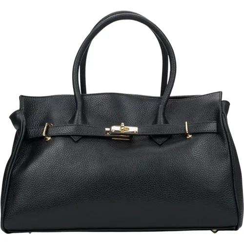 Women's Large Bag made of Premium Italian Genuine Leather Er00116354 , female, Sizes: ONE SIZE - Estro - Modalova