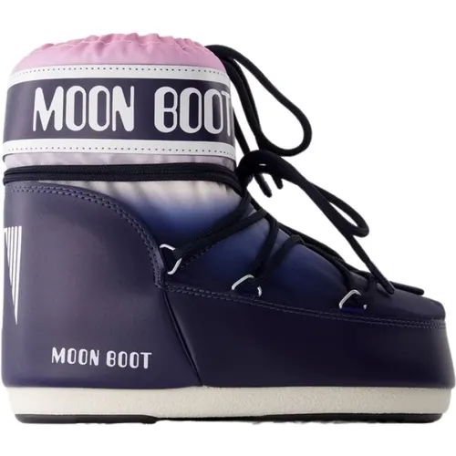 Blaue Synthetische Niedrige Moonrise Stiefel , Damen, Größe: 39 EU - moon boot - Modalova