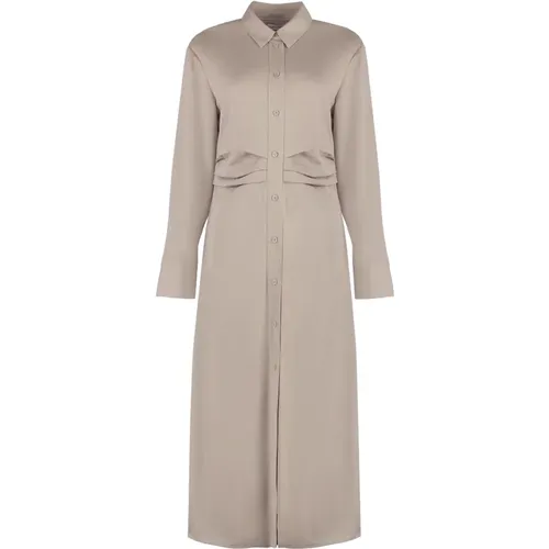 Crepe Buttoned Shirtdress - Calvin Klein - Modalova