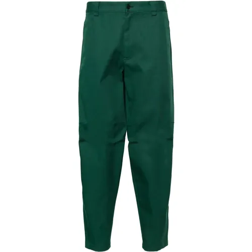 Dark Cotton Twill Pants , male, Sizes: M, XL, S - Lanvin - Modalova