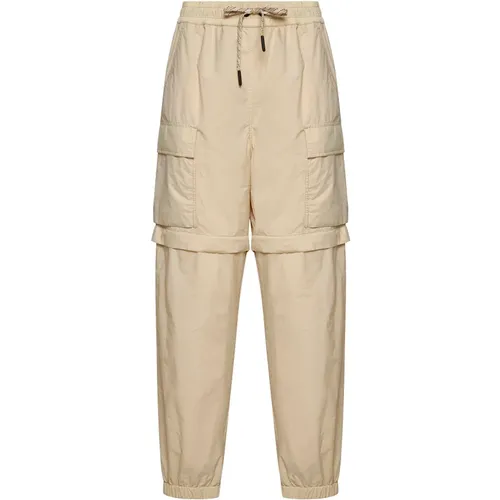 Cargo Style White Trousers , female, Sizes: M, L - Moncler - Modalova