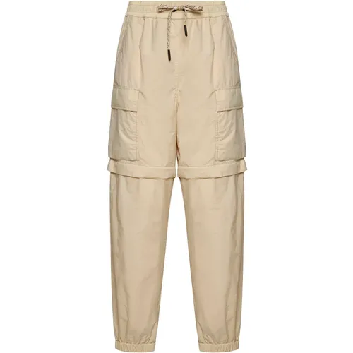 Cargo Style White Trousers , female, Sizes: M, S - Moncler - Modalova