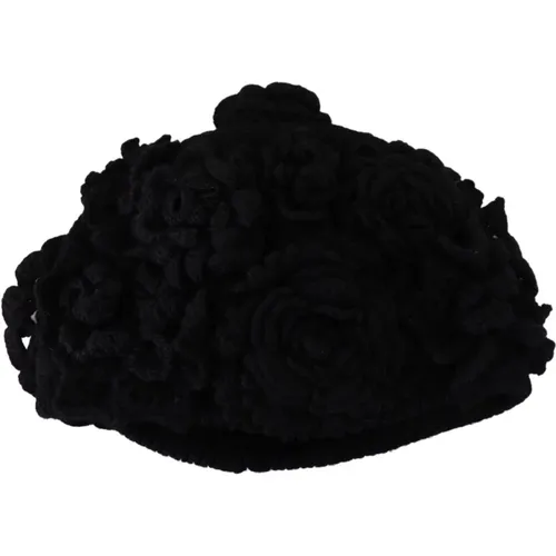 Schwarze Beanie-Mütze aus Virgin Wool - MainLine Kollektion - Dolce & Gabbana - Modalova