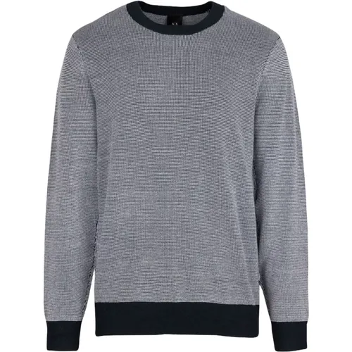 Bouclé Pullover mit dynamischen Details , Herren, Größe: S - Armani Exchange - Modalova