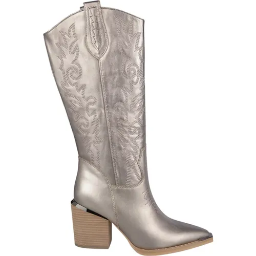 Cowboy boot embroidered , female, Sizes: 3 UK, 7 UK, 6 UK, 8 UK, 5 UK - Alma en Pena - Modalova