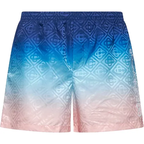 Gradient Monogram Badehose Blau , Herren, Größe: 2XL - Casablanca - Modalova