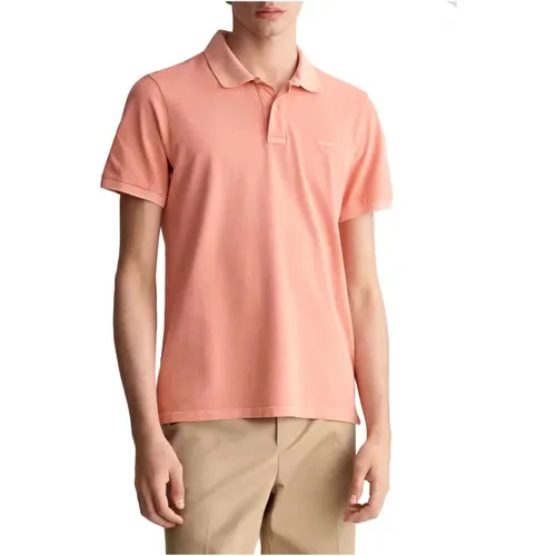 Sunfaded Pique Rugger Shirt , male, Sizes: S, XL, 2XL, M, L - Gant - Modalova