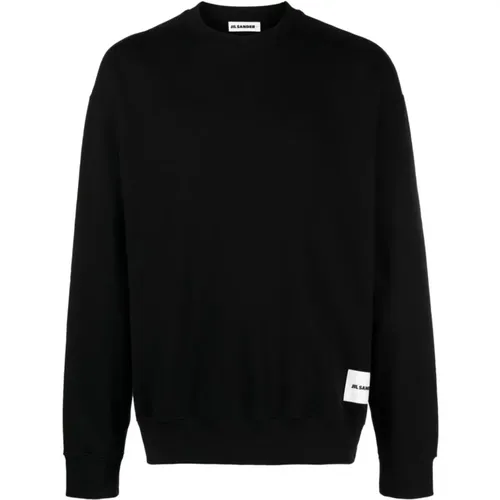 Sweaters with Logo Patch , male, Sizes: M - Jil Sander - Modalova