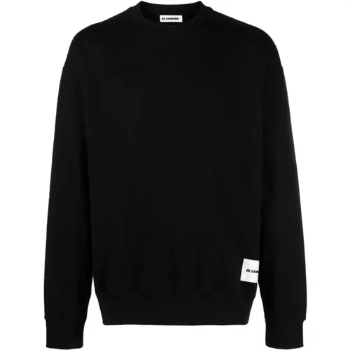 Sweaters with Logo Patch , male, Sizes: M, L, S, XL - Jil Sander - Modalova