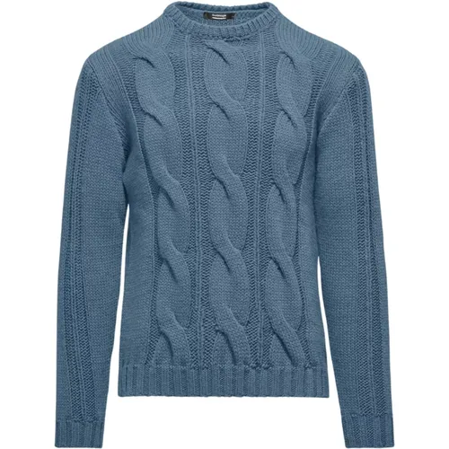 Men`s Wool Knit Round Neck Pullover , male, Sizes: M, S, XL, L - BomBoogie - Modalova