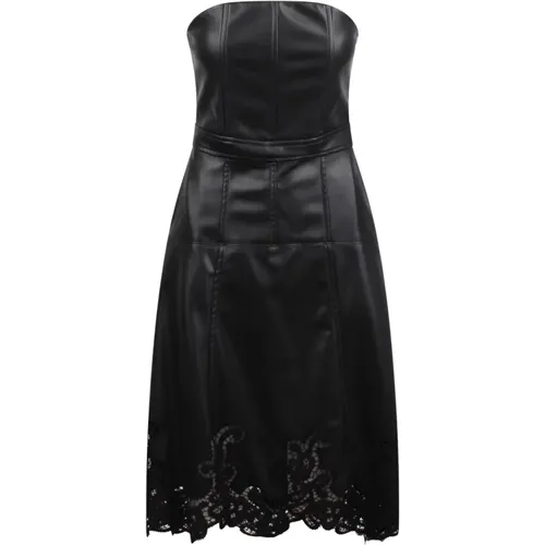 Besticktes Trägerloses Kleid mit Spitzen-Details , Damen, Größe: XS - Ermanno Scervino - Modalova