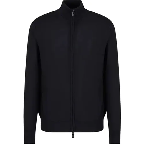 Zip-Through Dolcevita Sweater , male, Sizes: L, M, XL, 2XL, S - Emporio Armani - Modalova