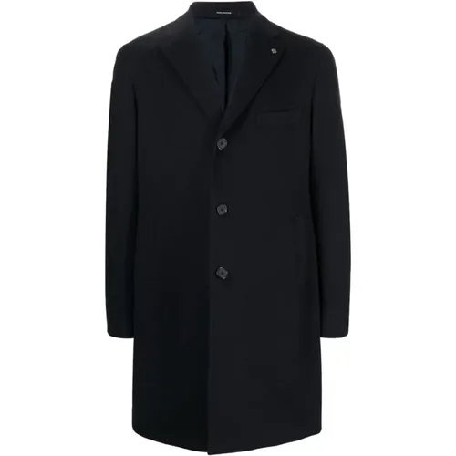 Navy Tailored Coat , male, Sizes: XL, M, L - Tagliatore - Modalova