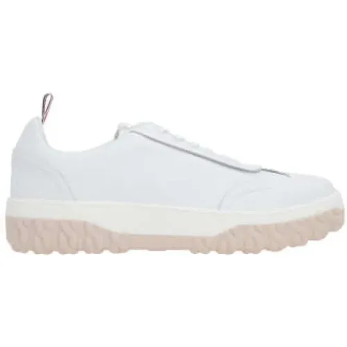 Low-Top Leather Sneakers , male, Sizes: 8 UK - Thom Browne - Modalova