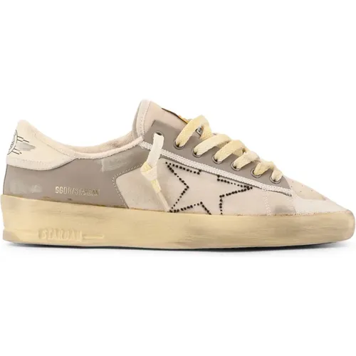 Wildleder Leder Sneakers Iconic Star Gummi, Sneakers mit Besticktem Stern - Golden Goose - Modalova