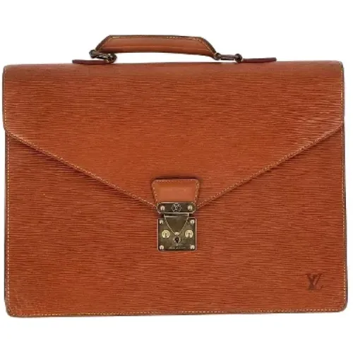 Pre-owned Leather briefcases , female, Sizes: ONE SIZE - Louis Vuitton Vintage - Modalova