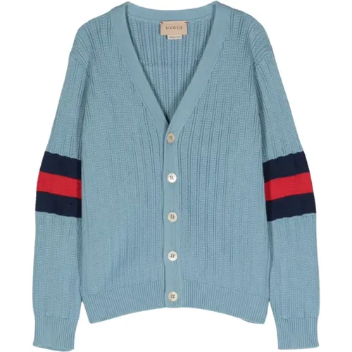 Blauer Gestrickter Kinder-Cardigan - Gucci - Modalova