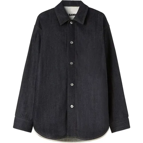 Dunkelblaues Denim Overshirt , Herren, Größe: M - Jil Sander - Modalova