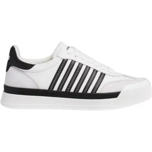 Leather Sneakers with Side Stripes , male, Sizes: 11 UK, 9 UK, 10 UK - Dsquared2 - Modalova