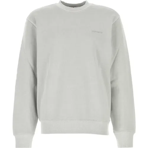 Script Sweatshirt aus hellgrauer Baumwolle - Carhartt WIP - Modalova