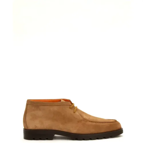 Suede Desert Boot , male, Sizes: 9 1/2 UK, 6 1/2 UK, 8 1/2 UK, 9 UK, 8 UK, 7 UK, 7 1/2 UK, 6 UK - Santoni - Modalova