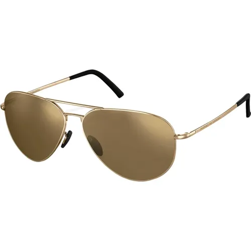 Gold/Brown Sunglasses , male, Sizes: 60 MM - Porsche Design - Modalova
