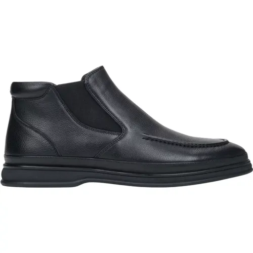 Men's Slip-On Chelsea Boots made of Genuine Leather Er00116153 , male, Sizes: 10 UK, 9 UK, 11 UK, 7 UK, 6 UK, 8 UK, 5 UK - Estro - Modalova