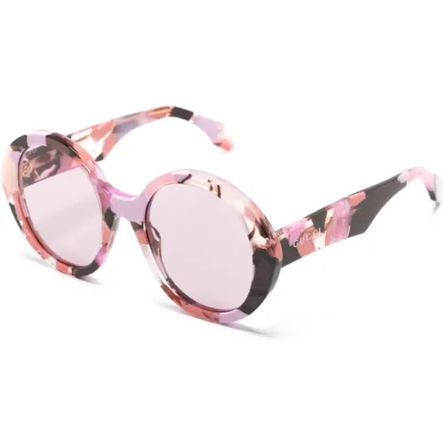 Rosa Sonnenbrille mit Zubehör , Damen, Größe: 54 MM - Gucci - Modalova